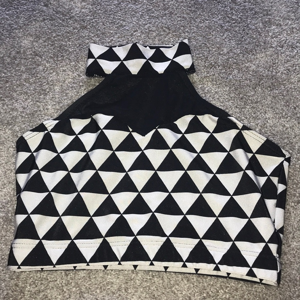 Checkered sports bra